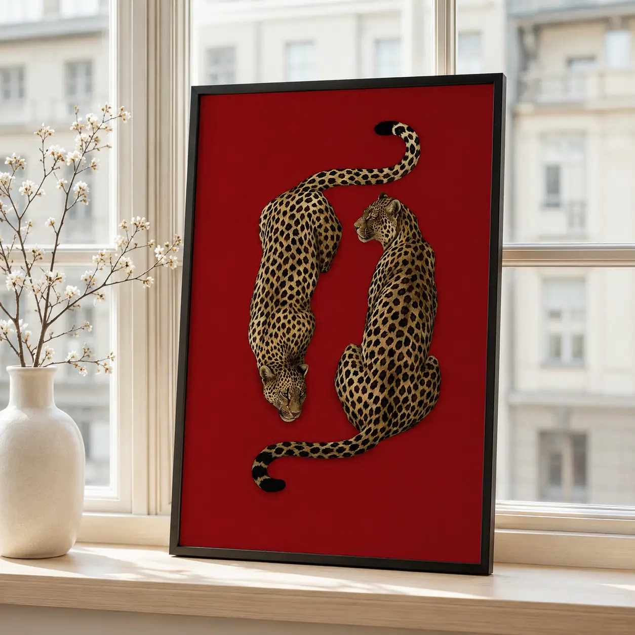 Leopard Wall Art Poster - Vintage Cheetah Print, Retro Y2K Aesthetic, Maximalist Animal Decor, Bold Dopamine-Inspired, Vintage Room Decor