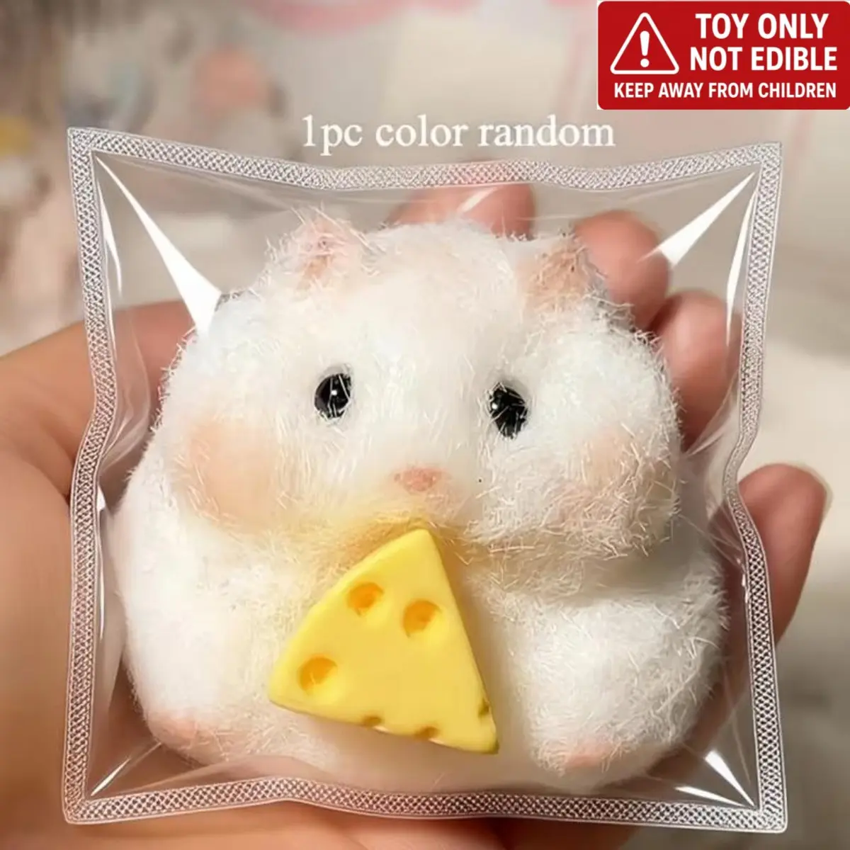 Cute TABA Hamster-shaped Squishy Toy, High-quality Sensory Toy, White and Yellow, Soft and Interesting Sensory Game, Very Suitable as Christmas, Halloween, and Birthday Gifts, Office Gifts, and Small Presents, Holiday Decoration Gifts. It Is a Small Toy