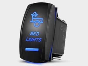 Nilight Bed Lights Rocker Switch Led Light Bar 5 Pin Laser On Off SPST switches 20A/12V 10A/24V for Truck Pickup Rock Cars Boats Cargo Camper Van RVs