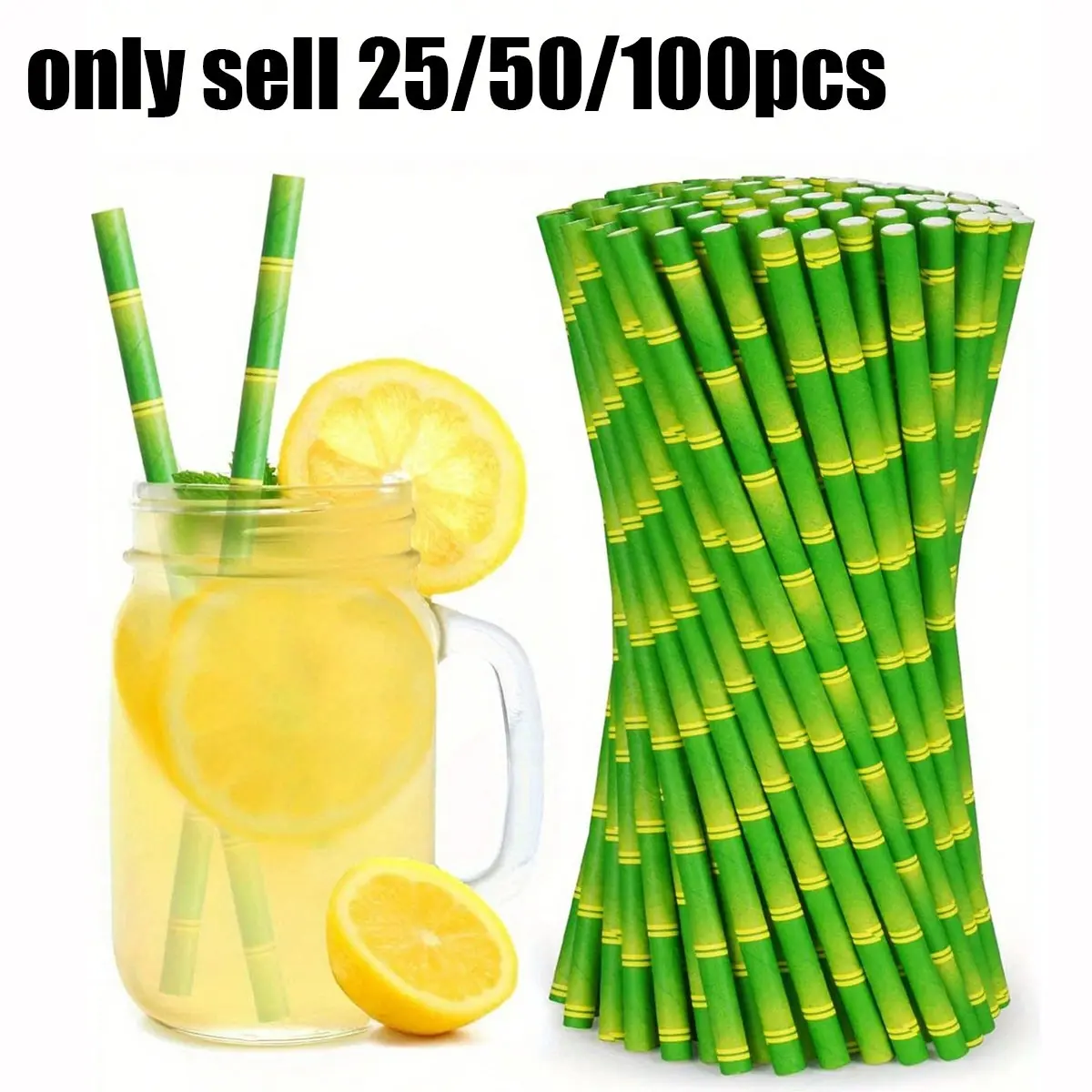 Colorful Disposable Paper Straws for Birthday, Wedding, and Celebration Parties, Available in Packs of 25/50/100, Perfect for Festive Occasions