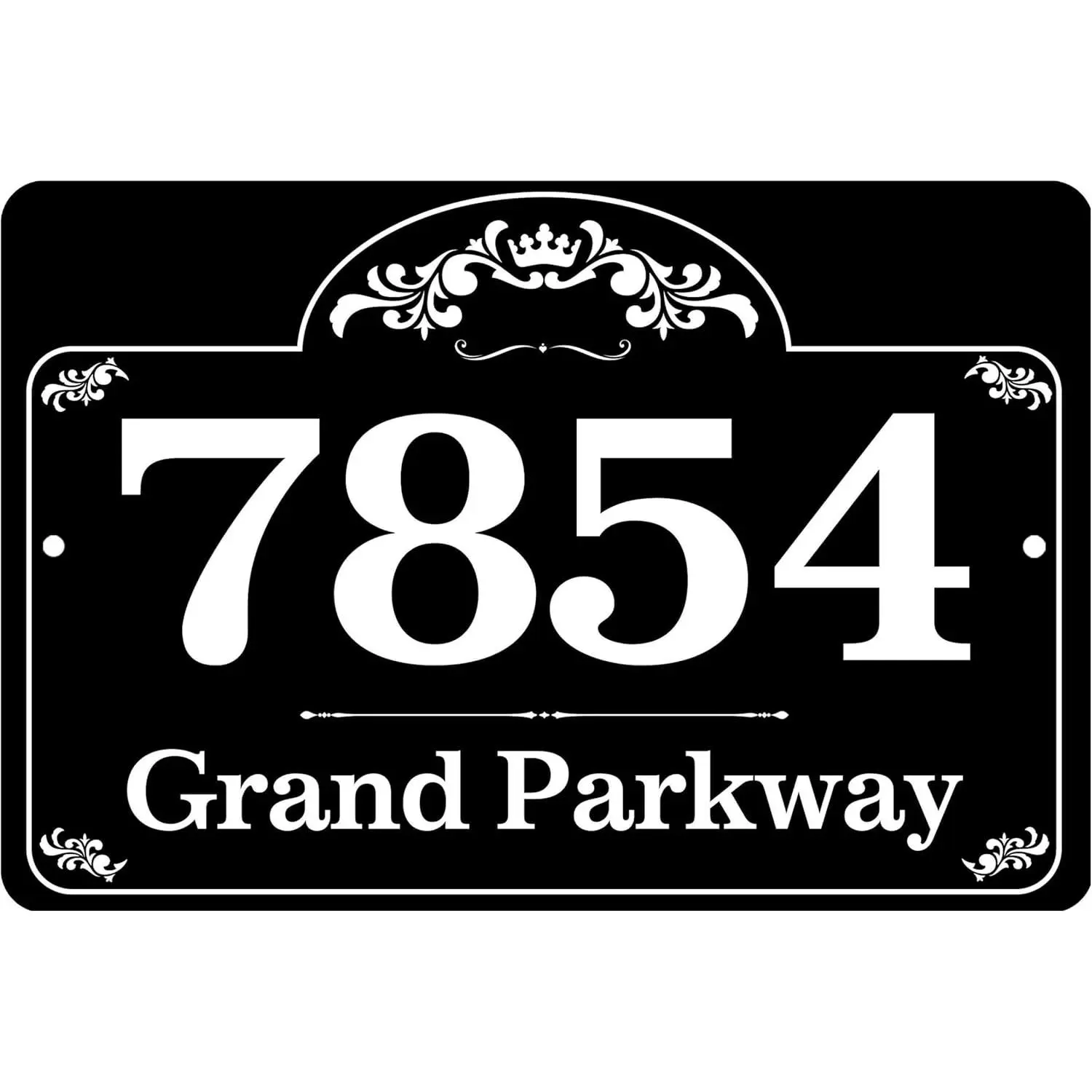Personalized Rectangular Metal House Number Sign, Custom Address & Street Name Outdoor Plaque, (8x12 in, 12x18 in) Signage, Ideal Housewarming Gift for Home Decor mosaic house number sign