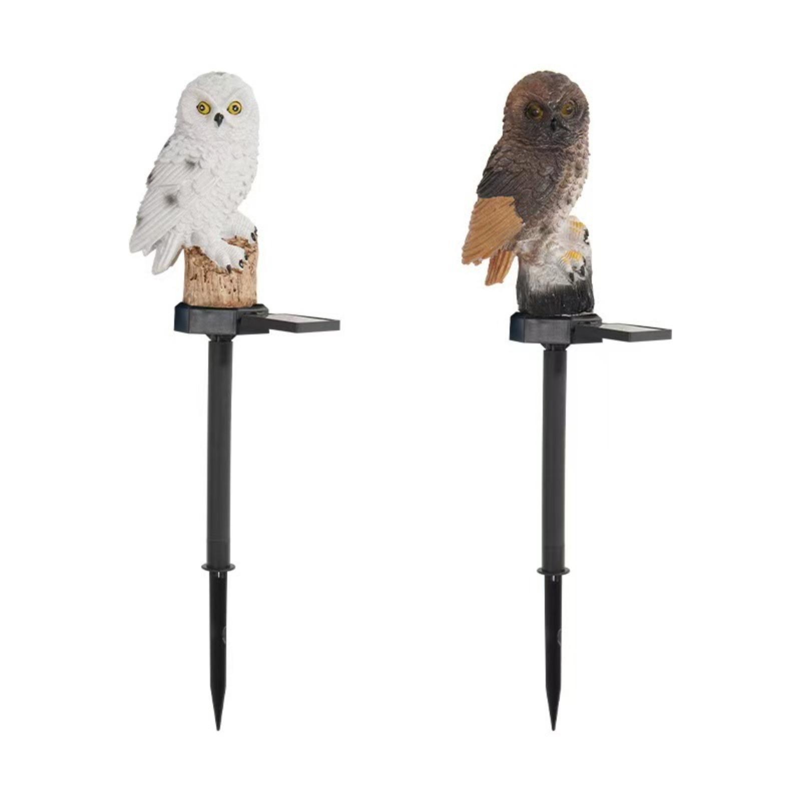 2026 New Solar Powered Owl Garden Lights, Realistic Resin Owl LED Pathway Lights, Outdoor Lawn Decor
