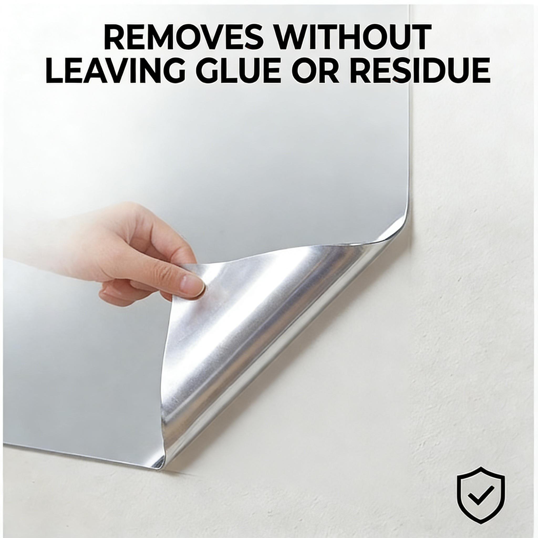 20×40 inch Self - adhesive Soft Glass Mirror Sticker with Backing Tape! Ideal for self - service areas, glass doors, and home use, especially bedrooms. With easy installation, it offers high - quality reflection, serving as a full - length mirror.