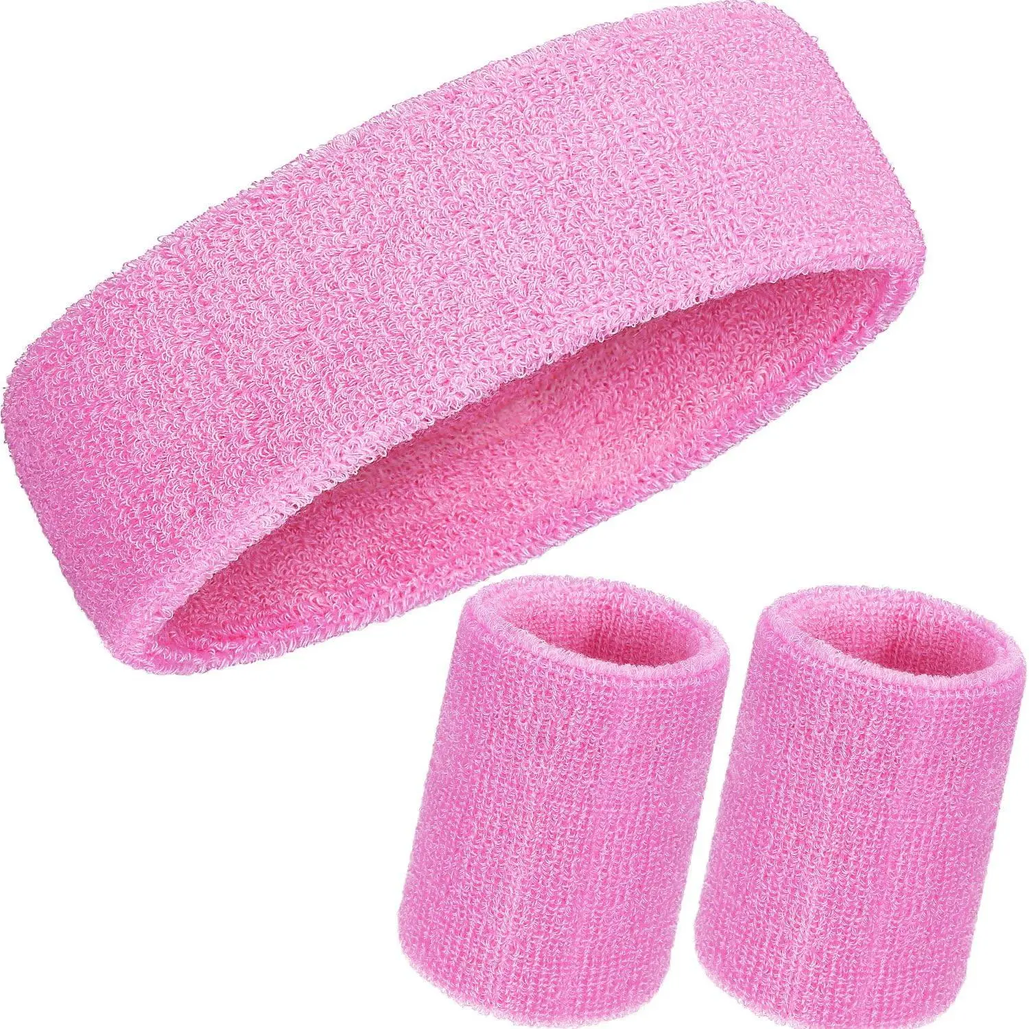 3 count Sweatbands Set 80s 90s Neon  Headband Tennis Striped  Band  Competitions  for Men Women Party Supplies
