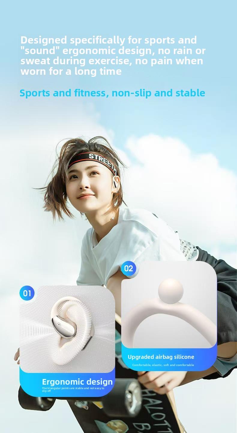 [SHINECON] X5PRO  Lossless Sound HIFI Comfortable Wear Stable Sound Music Gaming OWS Wireless Bluetooth Earphones IPX4 Life Waterproof
