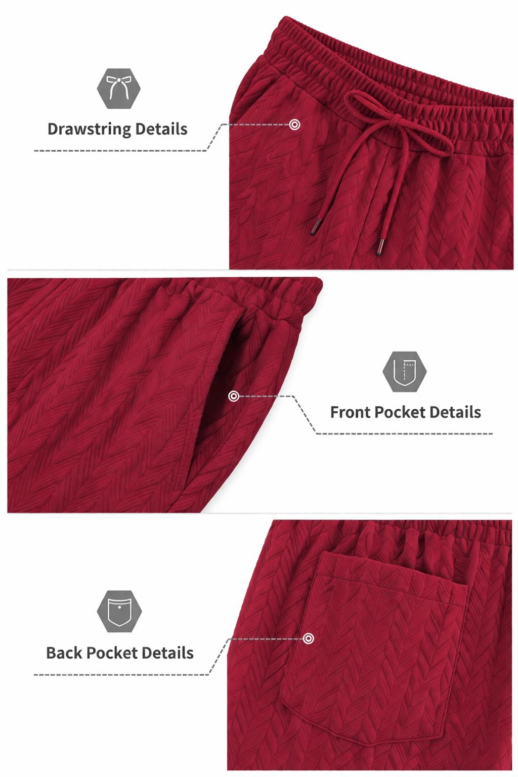 Men's Summer Jacquard Polo Shirt and Shorts Set, Lightweight Breathable Sweat-Wicking Short Sleeve Two-Piece Outfit, Casual Relaxed Fit Stylish Comfortable Daily Wear Beach Travel Loungewear