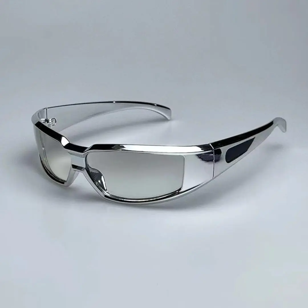 2025 Year-end Sale: Unisex Square Shape Sunglasses, Full Rim TR90 Nylon Frame, Glitter Finish, Polarized Lens, Cyberpunk High-tech Look, Sunglasses for Women, Sports Eyewear for Summer Outfit Travel