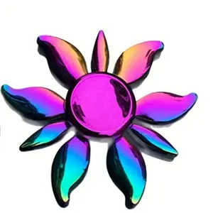 1pc Vibrant Fidget Spinner Toy in Random Purple and Blue Colors - Handheld Finger Spinner with Unique Design, Ideal for Focus and Tabletop Entertainment, Perfect Party Gift and Gift Bag Filler