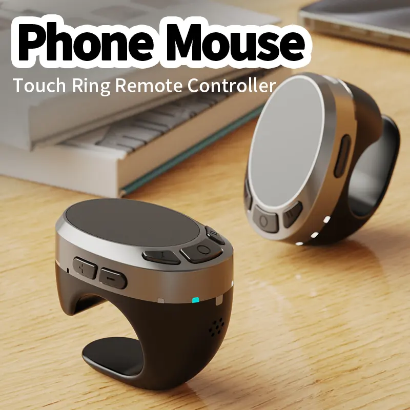 Portable Compact Mobile Phone Mouse Finger Ring Accessories - Bluetooth Remote Control, TikTok Scrolling Tool, Wireless Page Turner Controller