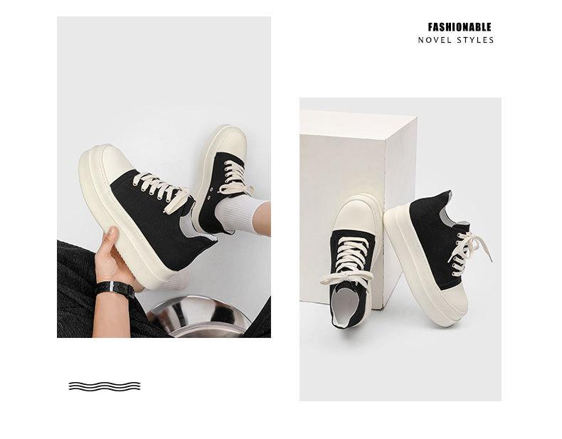 Men's shoes 2026 new model, height-increasing sneakers, casual versatile trendy shoes, large-toe canvas shoes