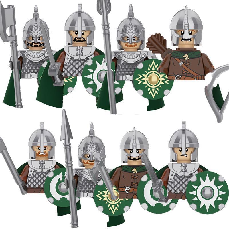 Military Building Blocks Solider Figures Movie Science Fiction Series Weapons Shield Knight Toys Gifts Medieval Mini Bricks MOC