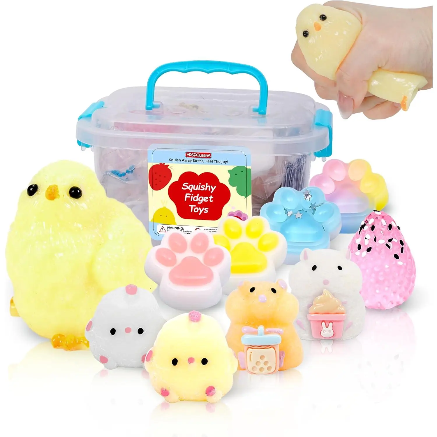 10 Pack Taba Squishy Toys kit with Toy Box & Cute Stickers, Kawaii taba Squishies Stress Relief Toys Party Favors for Kids 4-8 8-12, Squishy Fidget Toys for Kids , Birthday Gifts Toys for Girls 8-10