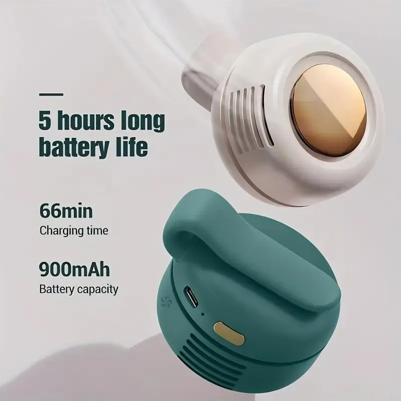 Rechargeable Bladeless Mini Clip-On USB & Mobile  - Cordless, Silent Operation, 3-Speed Adjustable, USB Port, Suspended, Compact Universal Electronics Accessory, Ideal for Commuting, Summer Personal Cooling Gift travel handheld turbo pocket fan