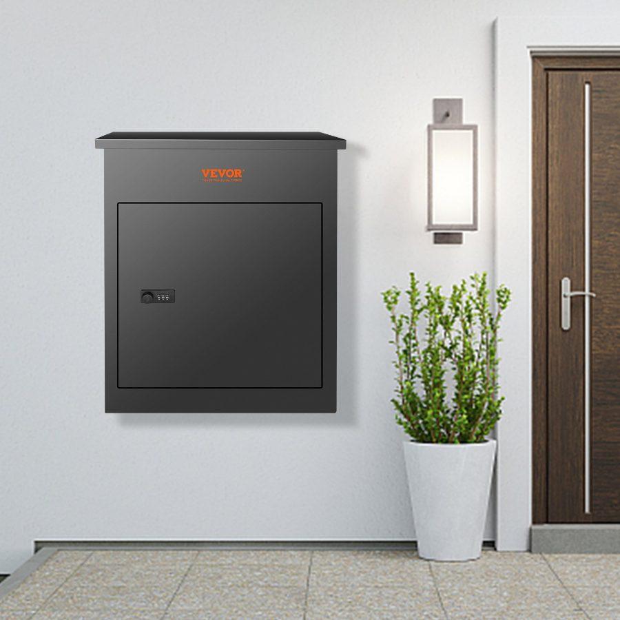 VEVOR Package Delivery Boxes for Outside, Extra Large Mailbox with Coded Lock, Galvanized Steel Wall Mounted Mailboxes 17.3x13.8x22.8, Anti-Theft Baffle, IPX3 Waterproof for Porch, Curbside