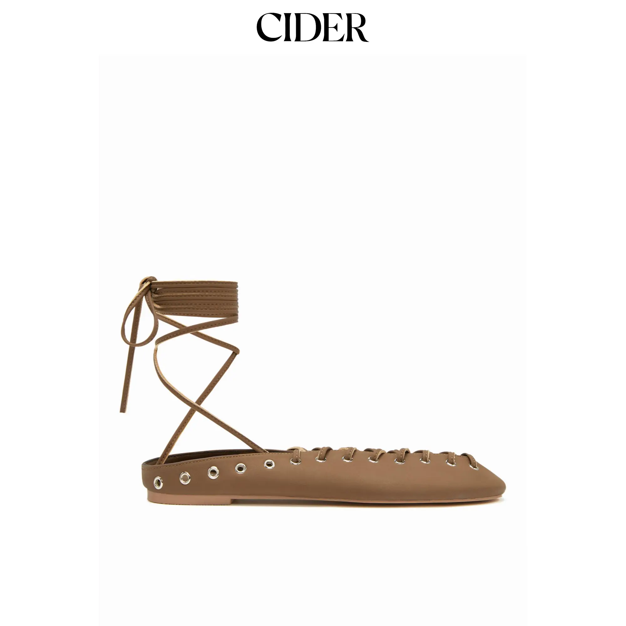 Cider LACE-UP SLINGBACK FLATS SohoChic