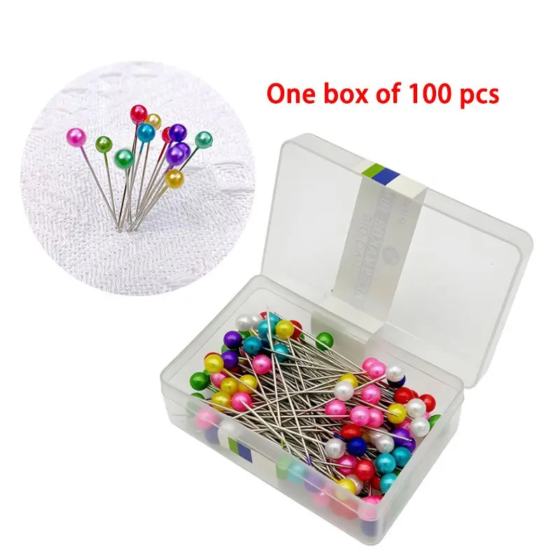 Tailor Clothing Large Head Pins, Colorful Positioning Pins, Handmade Stand-Up Pearl Pins, Sewing Home Use, Diamond Large Head Pins
