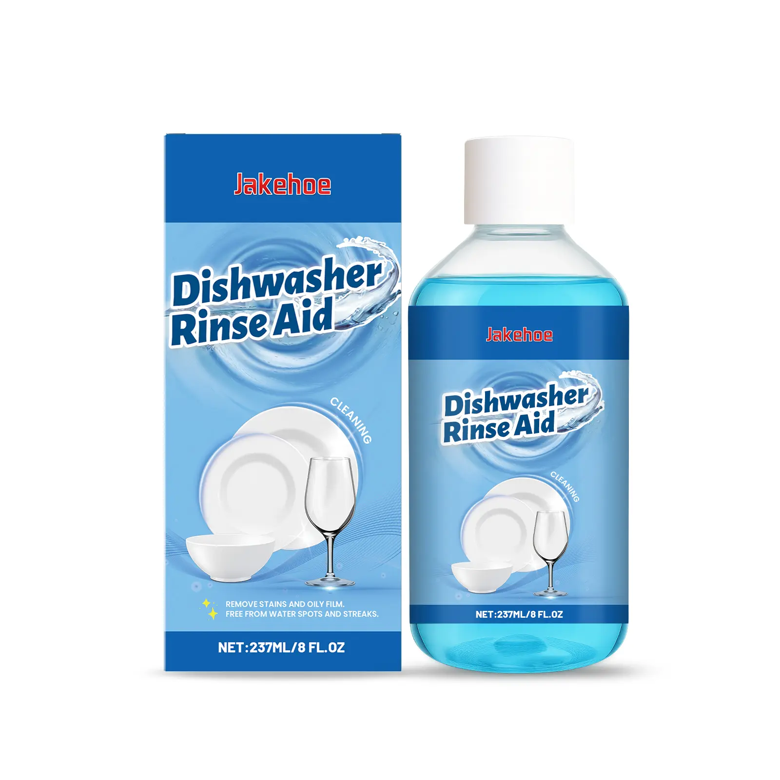 Household Citric Acid Dishwasher Rinse Aid - Dishwashing Booster for Spot-Free Shine, Grease Residue Removal, and Cleaner Dishes