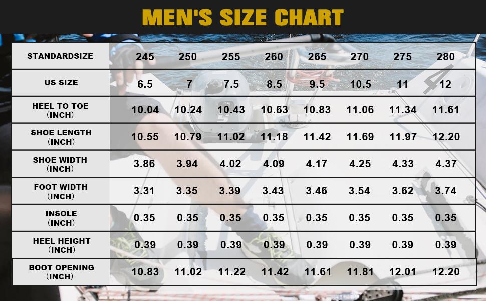 Men's Deck Boots, Waterproof Ankle Rain Boots with Anti-Slip Traction for Outdoor Use, High-Performance Rubber Fishing and Garden Boots Suitable for Farming and Outdoor Activities Boy Footwear Black