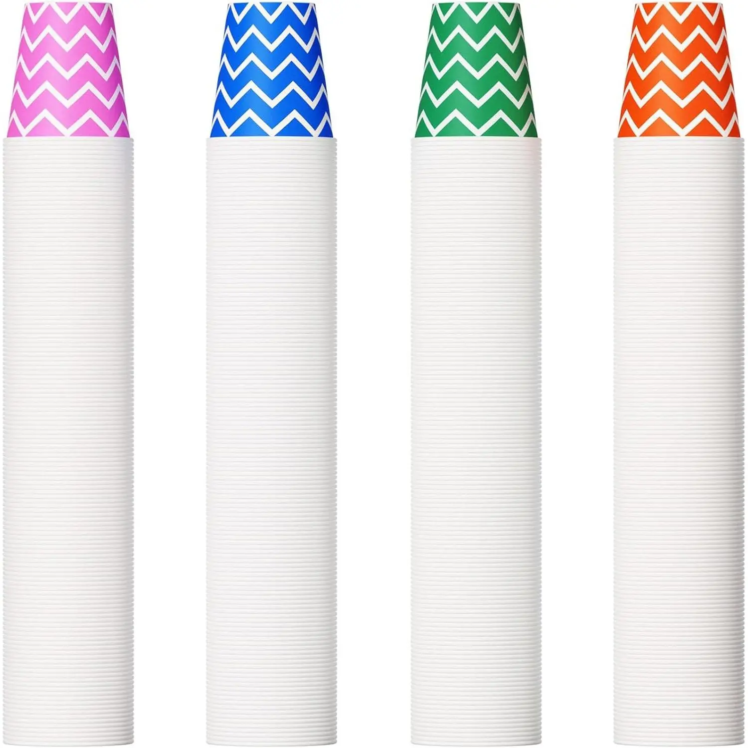 500 Pack 5oz Paper Cups, Multicolor Paper Disposable Cups, Small Mouthwash Cups, Cold Beverage Drinking Cup for Party, Travel and Event (Strip)