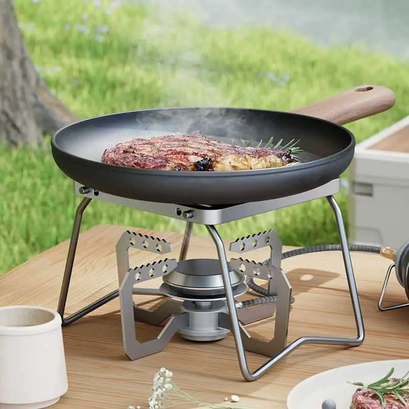 Stainless Steel BBQ Grill, Heavy-Duty Portable Camping Grill, Backpack Compatible, Ideal for Hiking and Outdoor Adventures