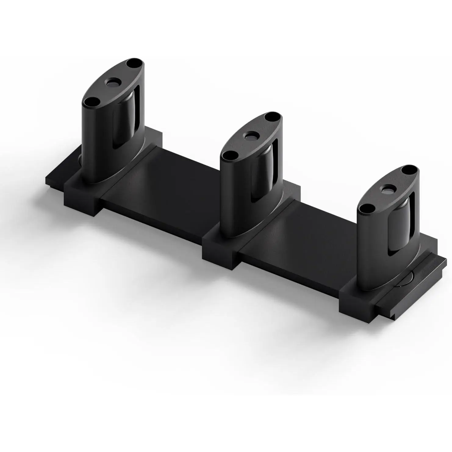 Sliding Closet Door Floor Guide, Sliding Door Guides Floor Mount for Double Bypass Door, Update Adjustable 3-Roller Design
