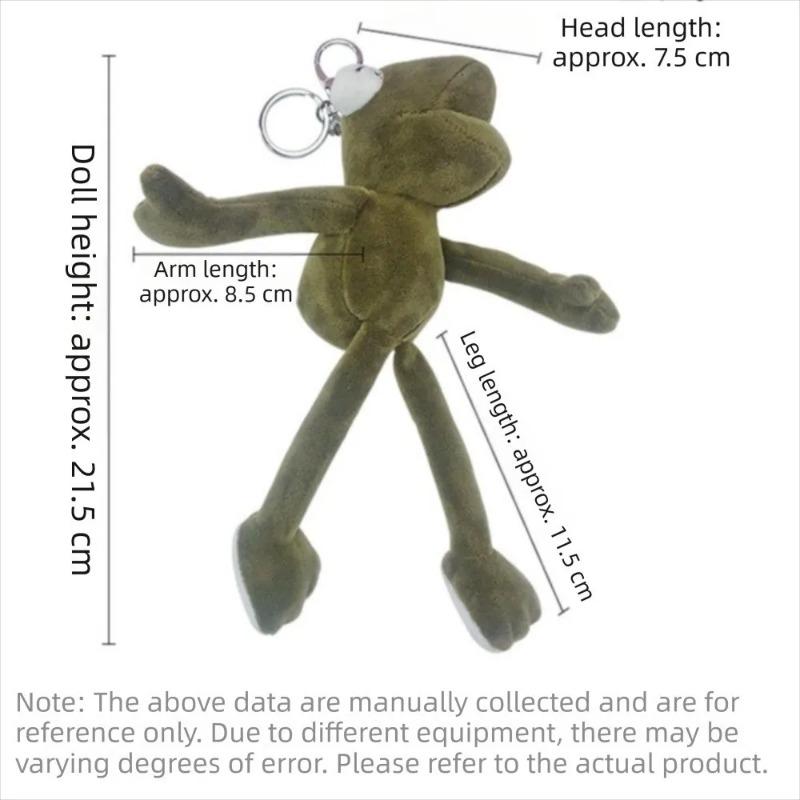 Long Legged Frog Backpack Pendant Soft Stuffed Ugly Cute Doll Keychain Funny Cartoon Creative Design Keychain Key Ring