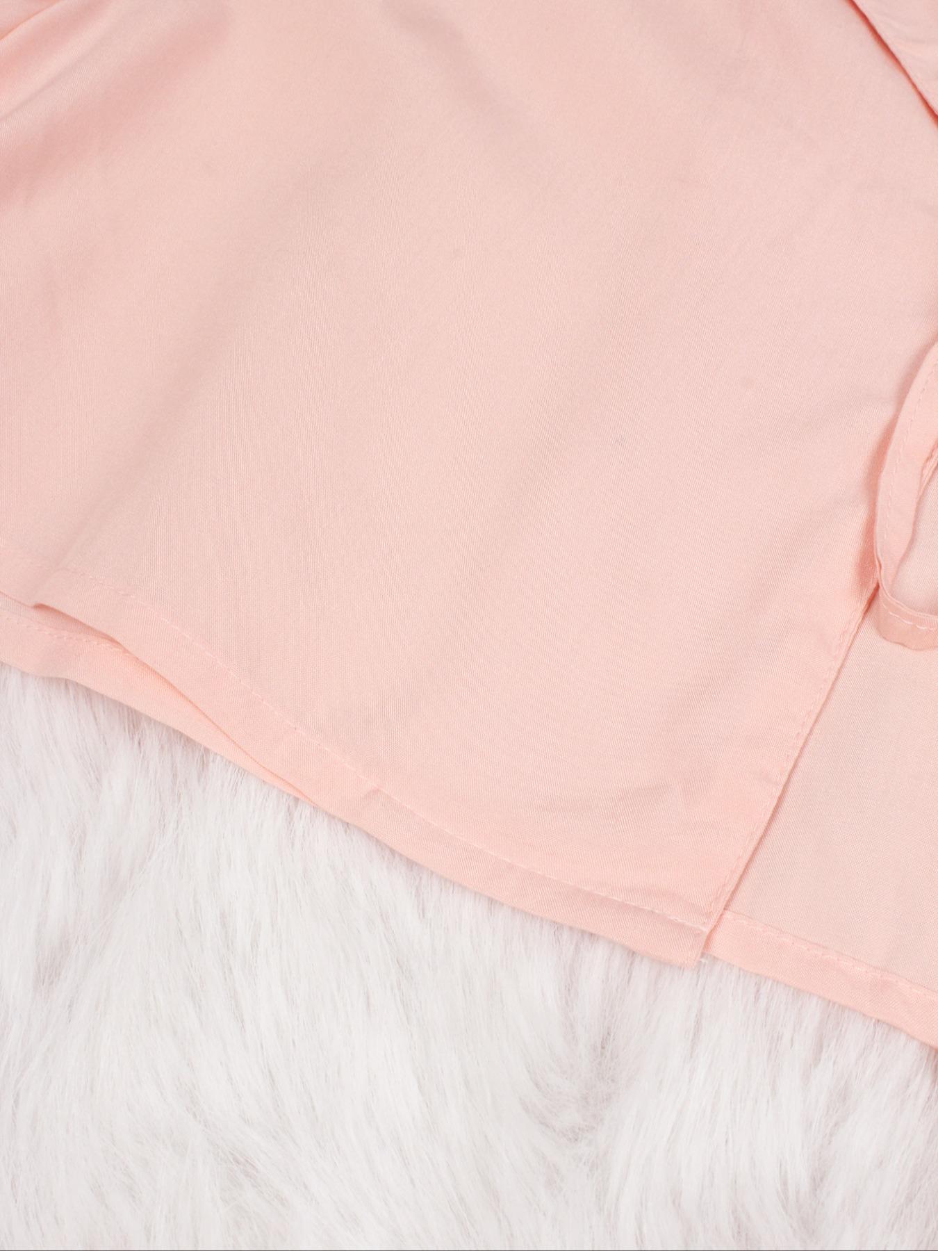 Two-piece Set Women's Solid Color Top & Wide Leg Shorts Pyjama, Shorts Pj Set, Casual Comfy Loungewear Set for Daily Home Wear, Comfy Loungewear Set for Women