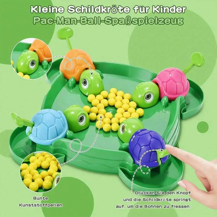 Turtle Bean Championship! Ultimate Kids & Parents Battle Arena - Christmas, Halloween, Thanksgiving Bean-Snatching Showdown For 2-4 Players |   Educational Strategy Game With 3D Turtles & Golden Beans, Limited Edition Holiday Gift Set