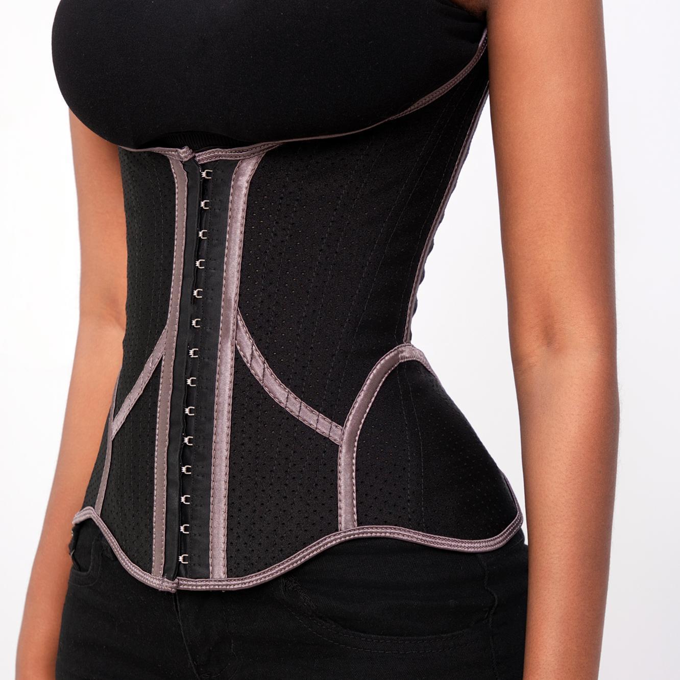 Sziqi (14+1 button) Butterfly shaped latex wings back anti-pressure Compression chest strong belly, hip youth waist protection, Shapewear