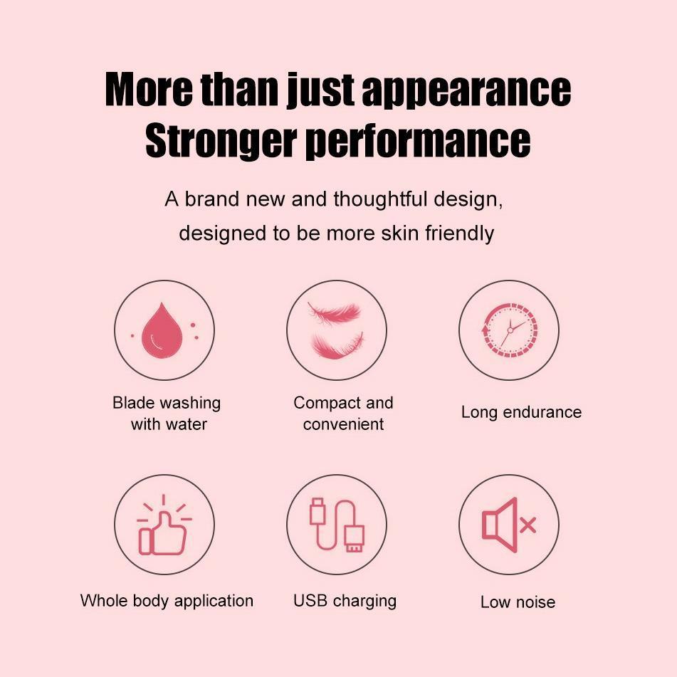 4 in 1 Electric Shaver, 1 Box USB Rechargeable Hair Removal Tool with Replacement Heads, Gentle Hair Removal Tool for Face, Eyebrow, Nose, Arm, Leg, Body, Rechargeable Shaver Machine, Shaving Machine, Personal Care Appliances