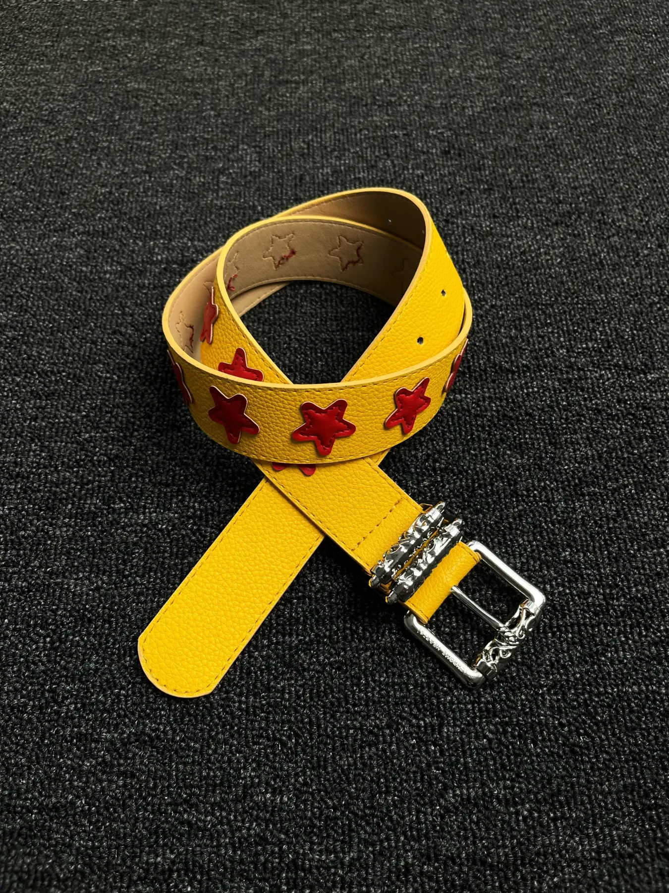 Y2k Star Colored Star Unisex Vine Needle Buckle Embroidery American Versatile Casual Waist Belt Fashion Waistband for Jeans Dresses Outfits