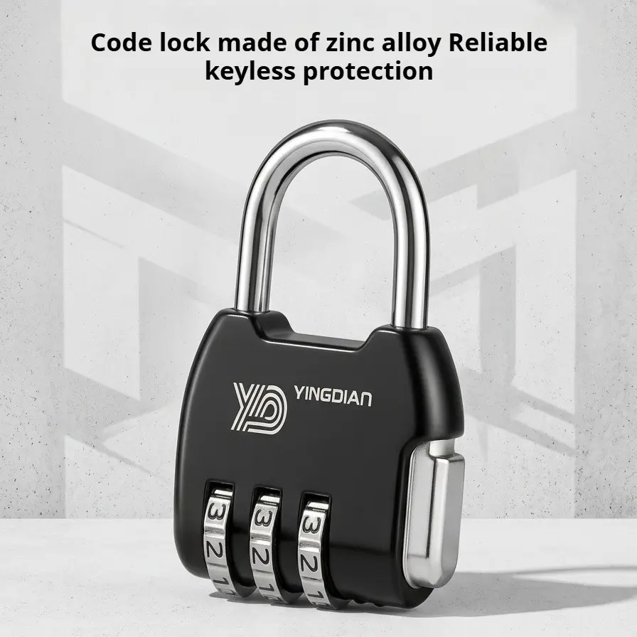 Combination Lock Box, Small Combination Lock, Keyless Resettable Lock, 3-Digit Security Lock, Cabinet Locker Password Lock