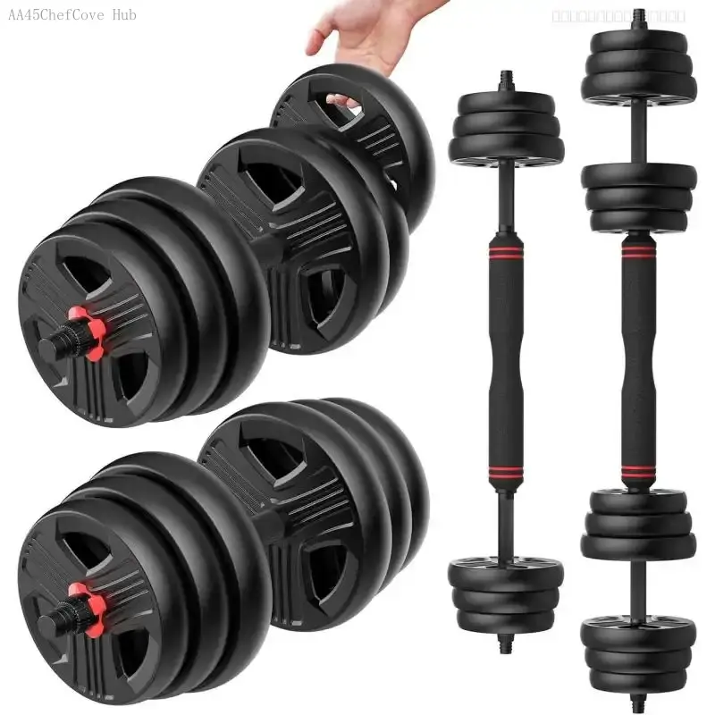 Adjustable Dumbbells, 20/30/40/55/60/70/80/90lbs Free Weight Set with Connector, 2 or 3 in 1 Dumbbells Used as Barbell, Kettlebells, Fitness Exercises for Home Gym Suitable for Men/WomenFFSummitSupply7AA45ChefCove Hub