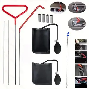 Car maintenance auxiliary hook, door handle, door lock, universal hook, door opening airbag, stainless steel puller, J-shaped hook, emergency tool, heavy-duty button, main control, long handle gripper set