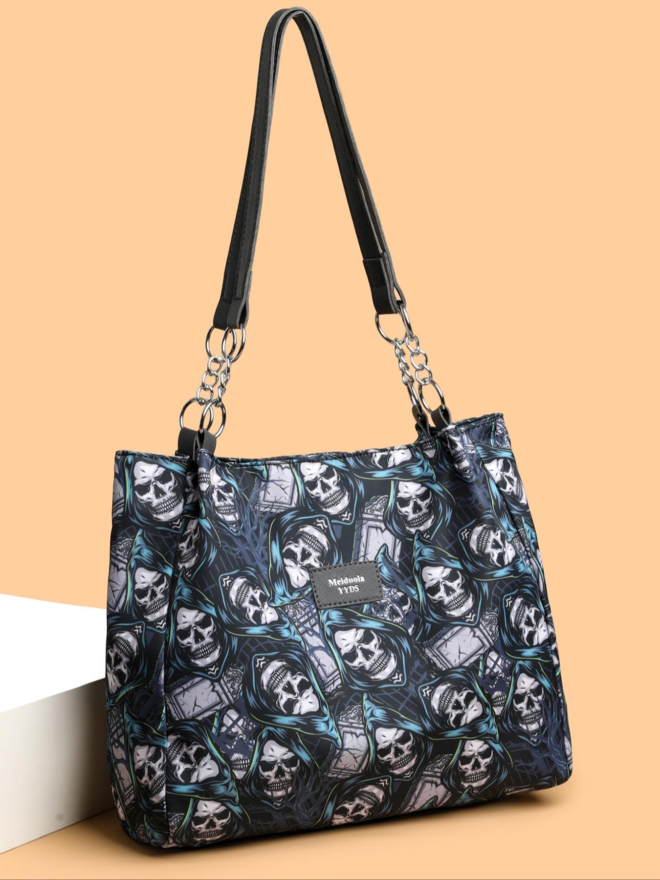 Women's Random Leopard Print Casual Shoulder Bag, Style Large Capacity Tote Bag for Work & Daily Used, Personalized Trendy All-match Underarm Bag