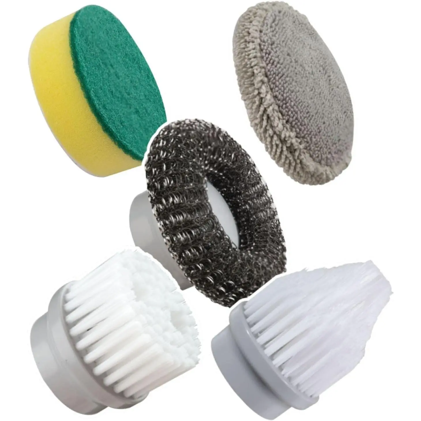 Scrubber Complete 5-pack of Durable Premium Replacement Heads for Electric Spin Scrubber, AS SEEN ON TV