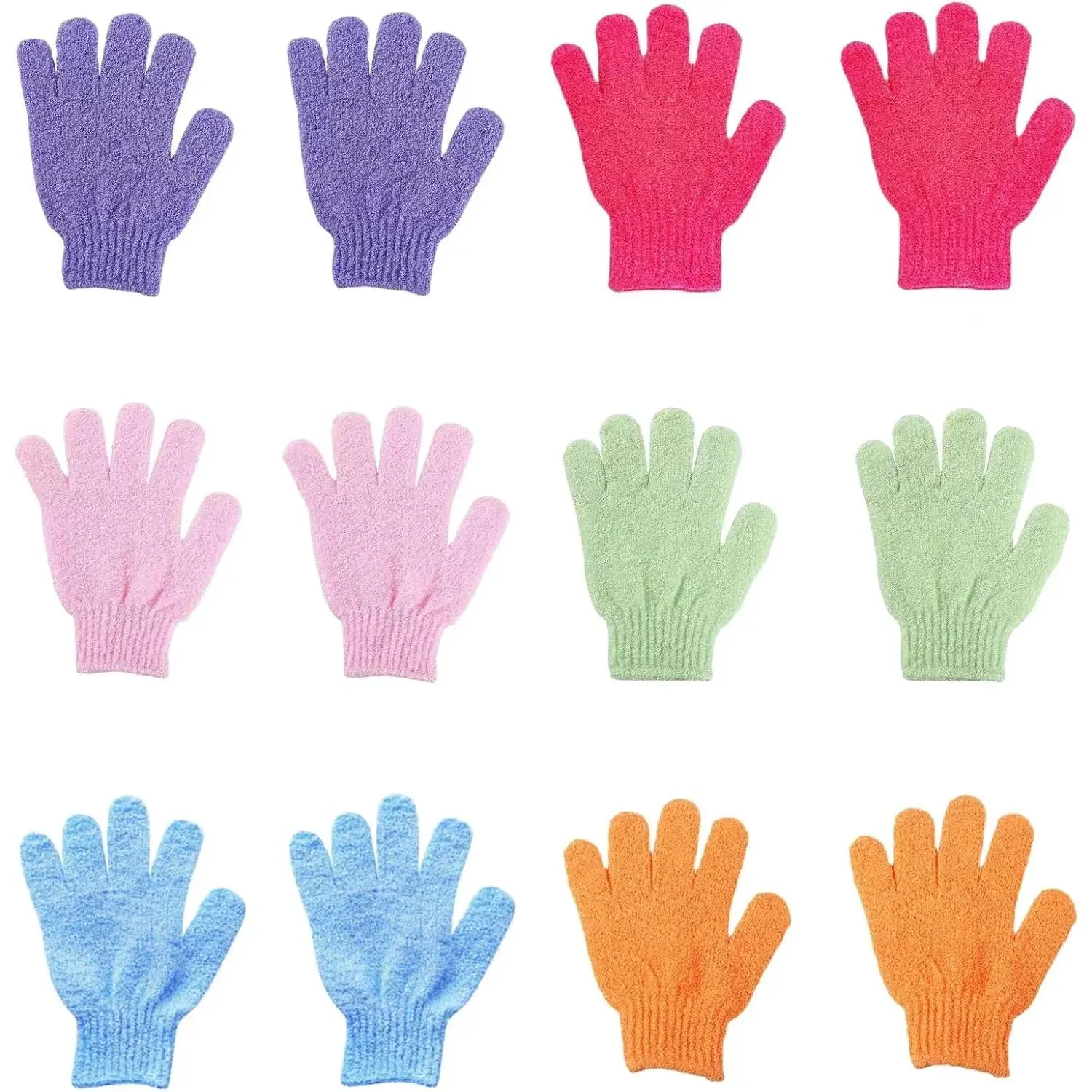 12 count  Bath Gloves, Deep Scrubbing Shower Gloves