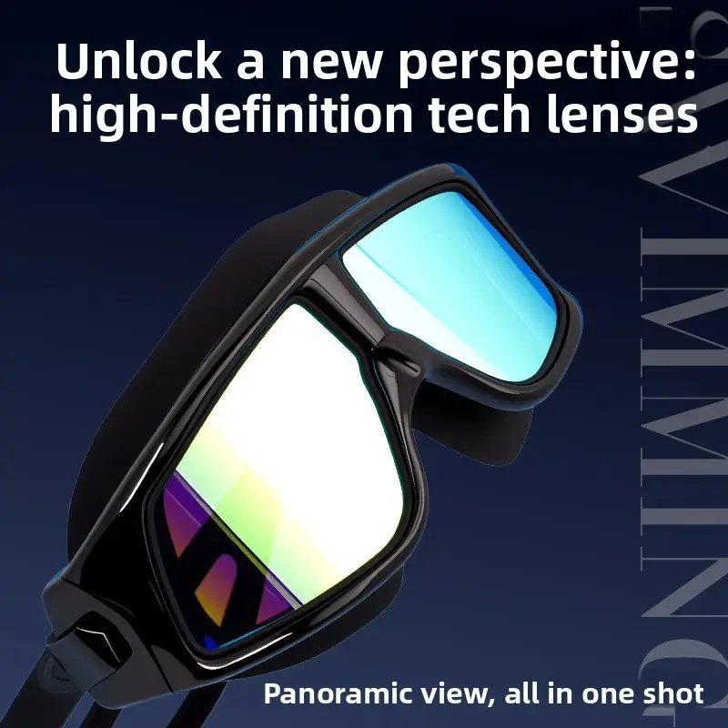 Large-frame swimming goggles, popular high-definition anti-fog model, unisex professional diving and swimming glasses