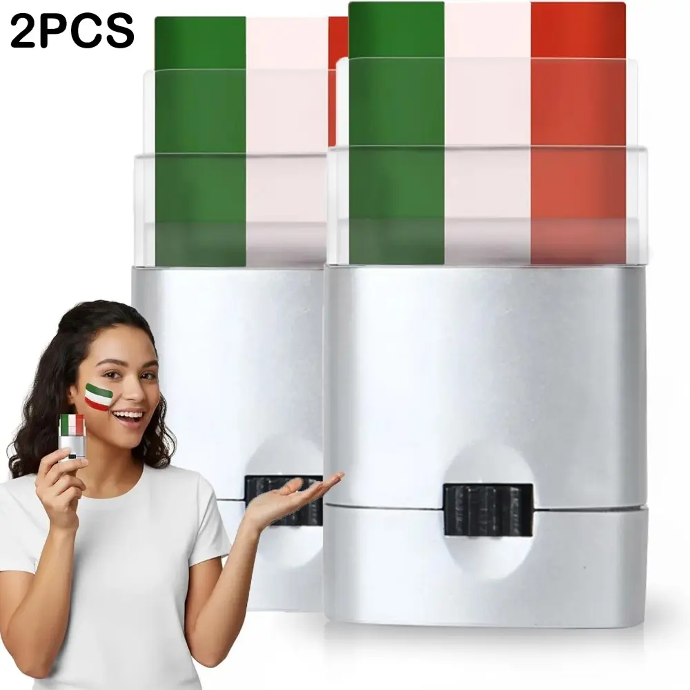 Mexico Flag Face Paint, Face Paint Stick - Green, White, Red - Easy to Apply and Washable Face Body Paint for Soccer, Football, Baseball, Sport Events and National Events, Body Face Makeup