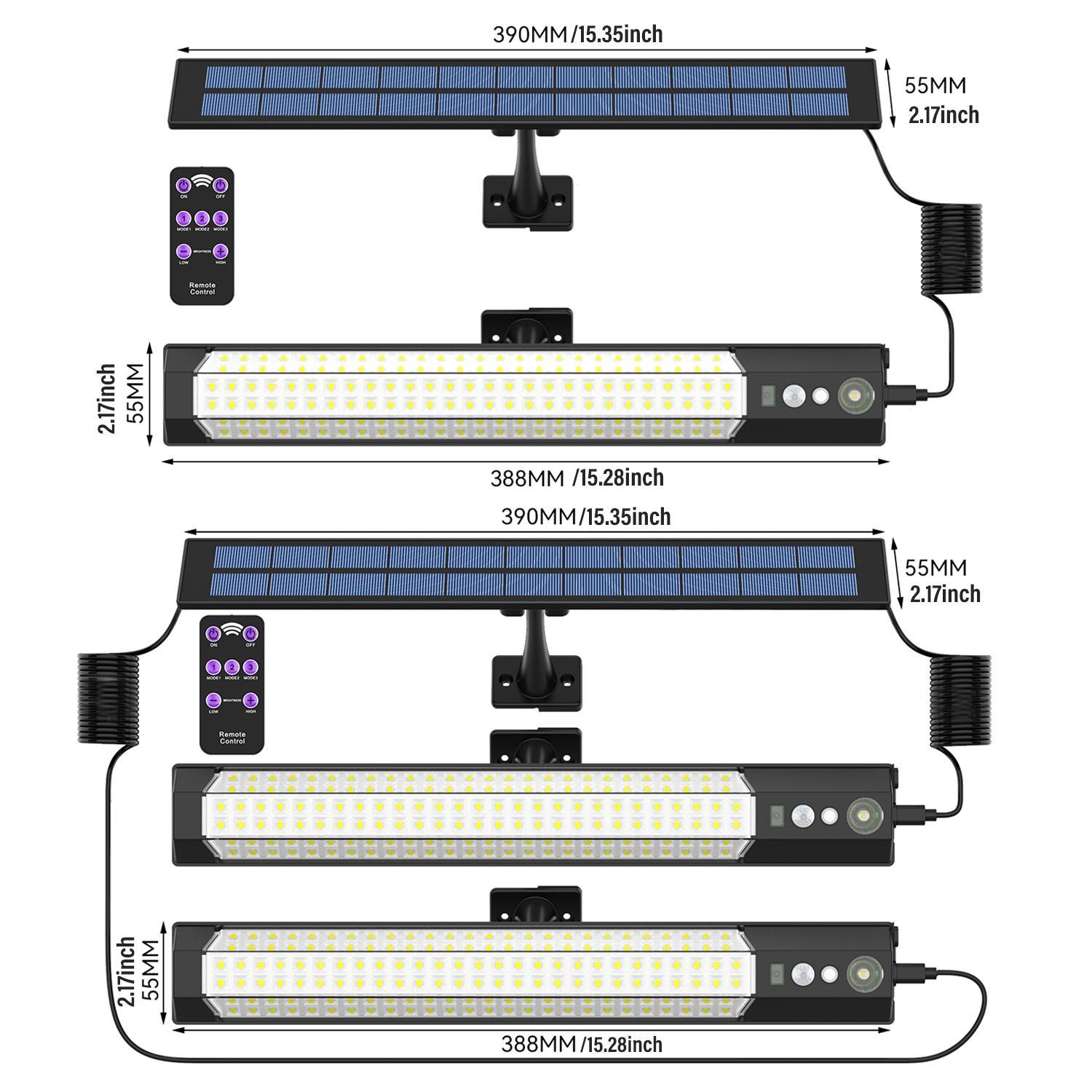 Solar Powered Wall Light, 1 Count Smart Solar Sensor Wall Light, IP65 with Smart Motion Sensor Solar Cabinet Light, LED Light Bar for Indoor & Outdoor, Solar Lights Outdoor