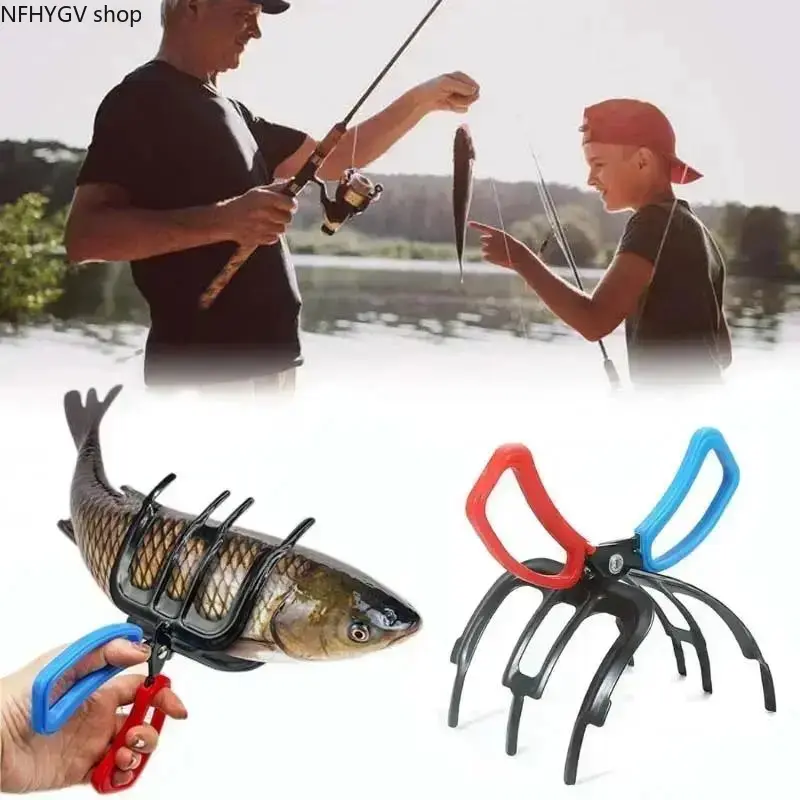 Fishing Fish Gripper Tool, 3 Claw Metal Fish Control Clamp, Stable Grip Fishing Accessory For Bass Angling Kayak Fishing Trips Outdoor Water Adventures On-Water Activity And Casual Fishing Equipment Arrangement Use