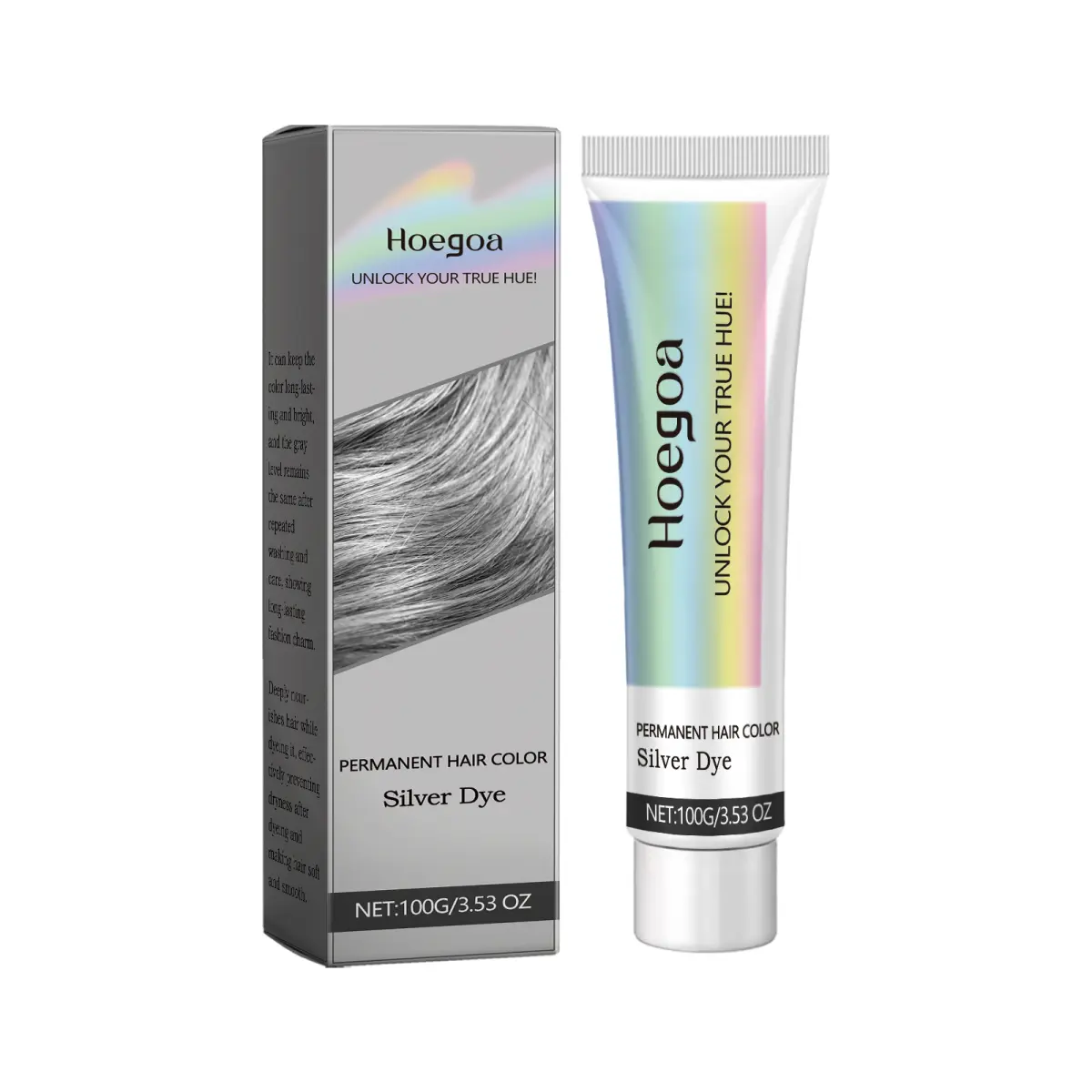 1pc, Gray Hair Dye Cream, Nourishing Hair Coloring Paste, Mineral Oil Carbomer, Even Coverage, Glossy Finish, Home Styling Kit