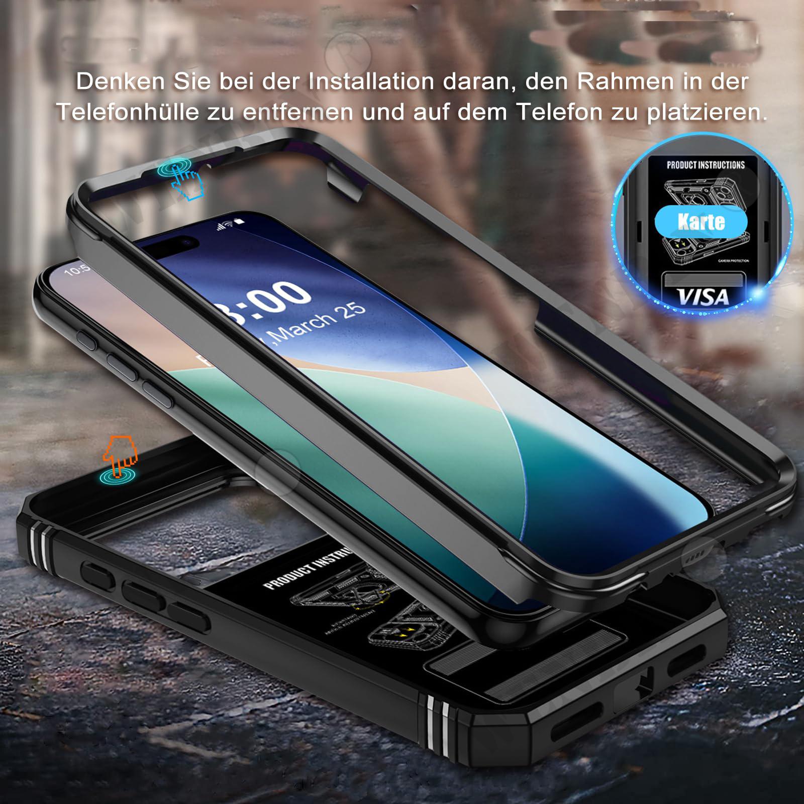 Case For iPhone 17 Pro Max 16 15 14 13 12 11 Pro Max Mini Plus 17e 16e Heavy Duty with Camera 360 Degree Kickstand Cover