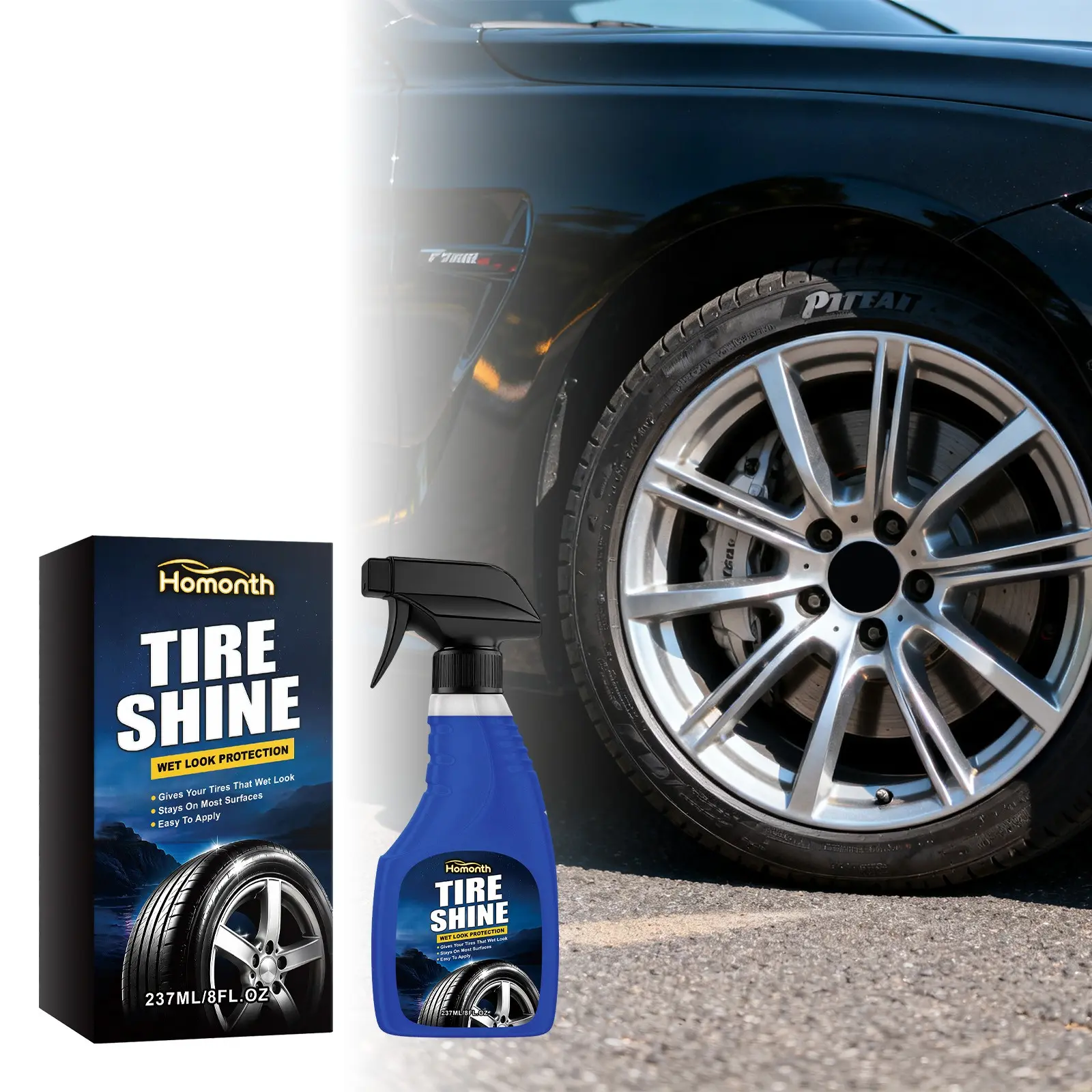 Car Tire Polisher, Surface Cleaner for Car Tires, Dirt Remover, Polishing Agent, Renovation, Daily Care, Automotive Maintenance