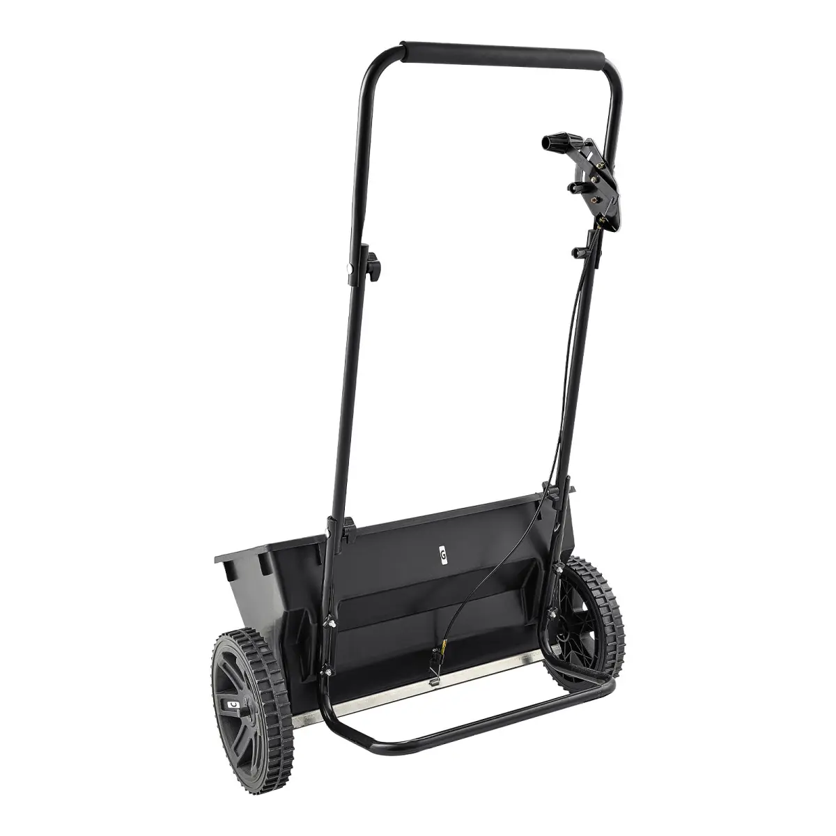 Walk-Behind Push Spreader, 50LBS Capacity, Drop Spreader with Hopper Grate, 18 in Spreading Width & 30 Settings, 10 in All Terrain Tires, Garden & Lawn Spreaders for Seed, Fertilizer, Salt On-Site