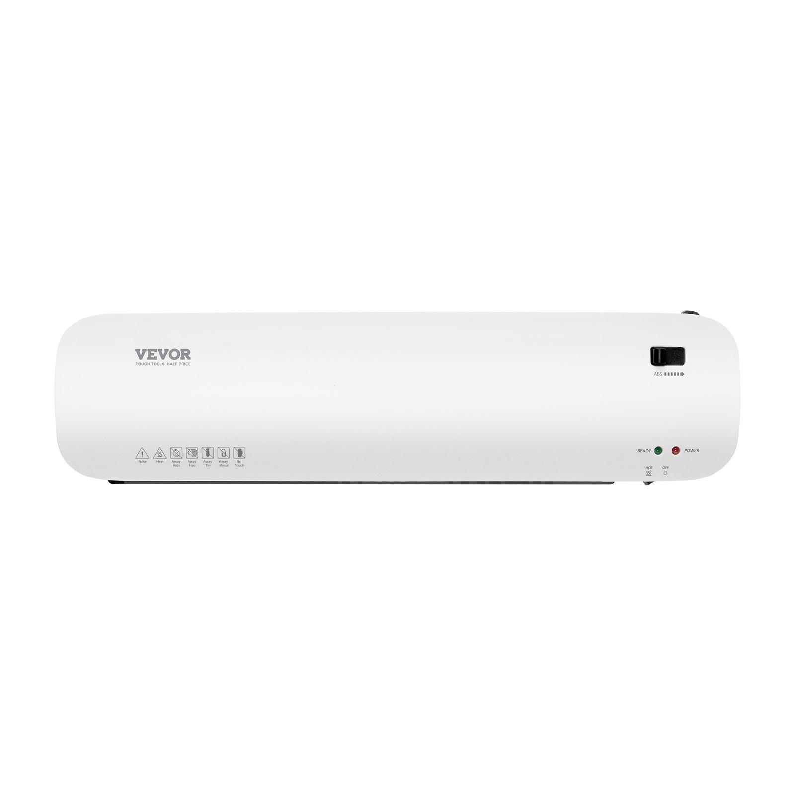 【FathersDayGift】 VEVOR Laminator Machine, Thermal Laminator for Max A3 Paper Size, 2-3 min Quick Warm Portable Laminator, 3-5 mil Thickness, Ideal for Home, Office, Business, or School Supplies, White + Black
