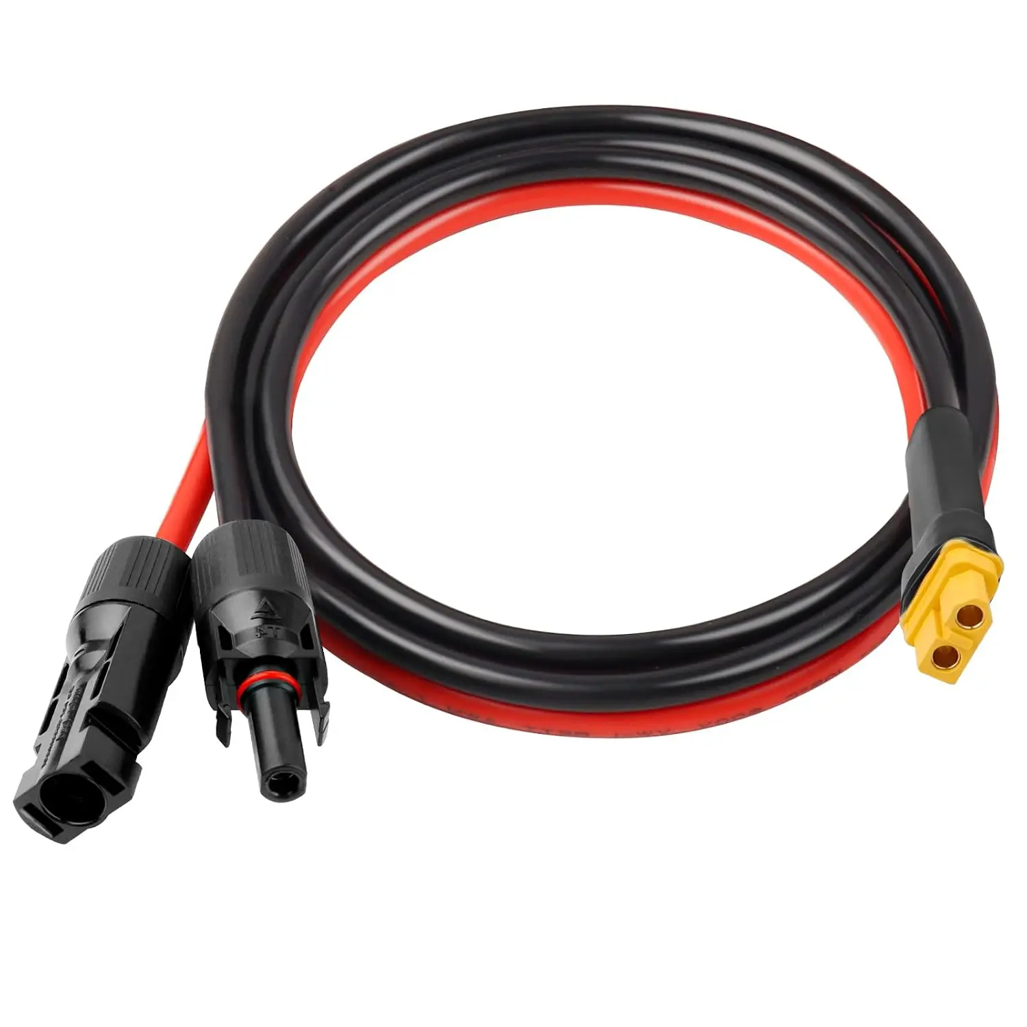 Amazon: 10AWG 2ft XT60 Solar Extension Cable 2 3 6 10 15 20 25 35 40 50 75 100ft XT60 Solar Extension Connector Adapter, Thickened Cable, Female to Male, Suitable for Portable Power Stations, Solar Panels, RC Lithium Iron Phosphate Batteries: Courtyard, L