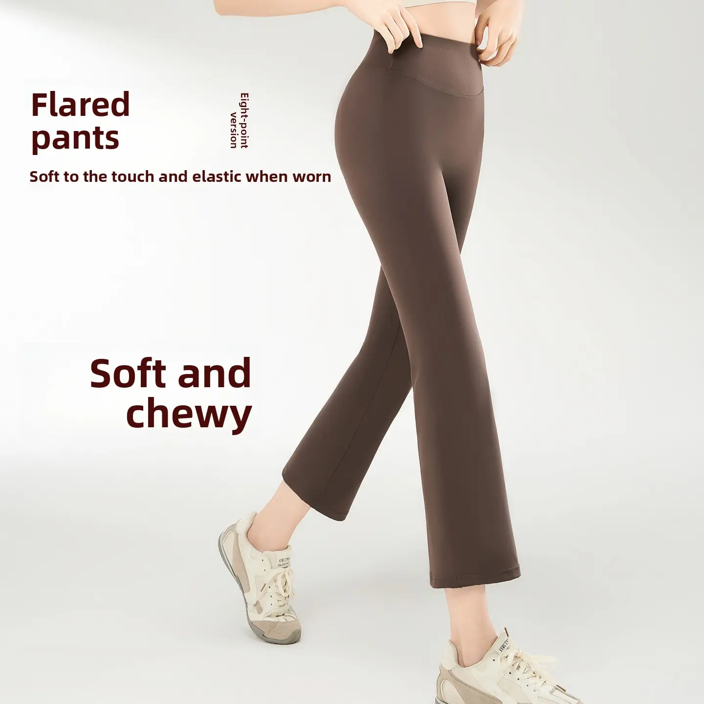 Women's 7/8 Flared Yoga Pants for Summer, High-Waisted, Slimming, Petite Straight-Leg Tapered Pants, Fitness Shark Bell-Bottom Pants,unisex,sweatpants,Fleece,Lined Thermal Leggings,comfortable,workout,clothes,Halloween,Plus,Size,High Waist Sports Leggings