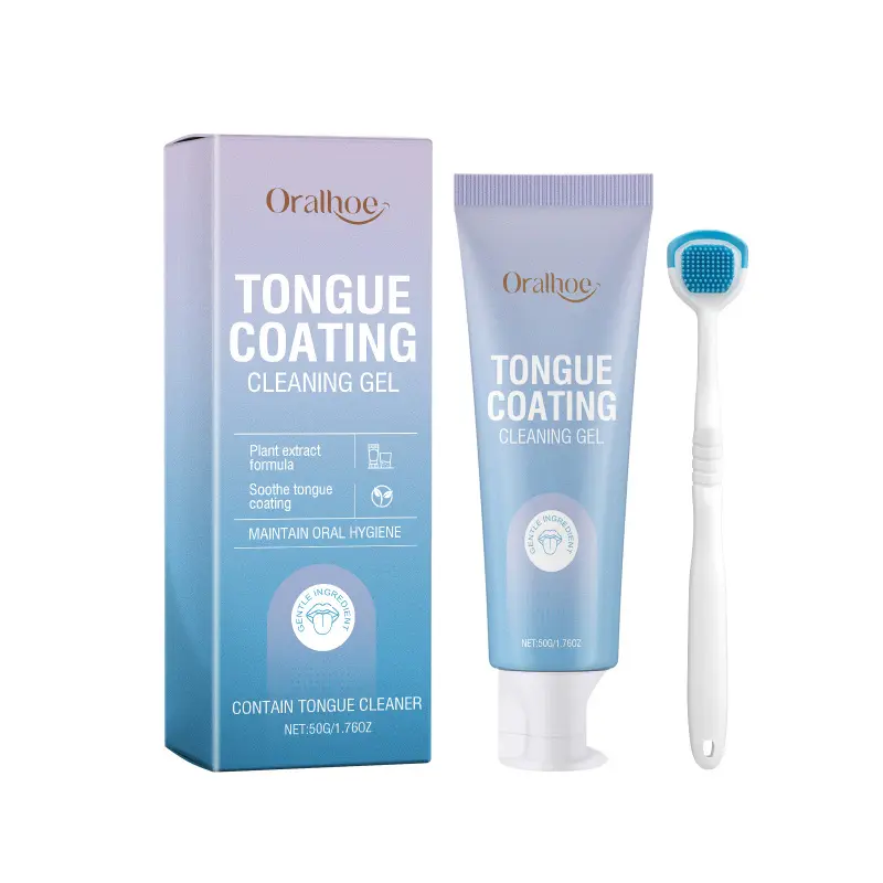 Oralhoe Tongue Cleaning Gel Clean Tongue Coating Oral Odor Fresh Breath Daily Cleaning Care Gel