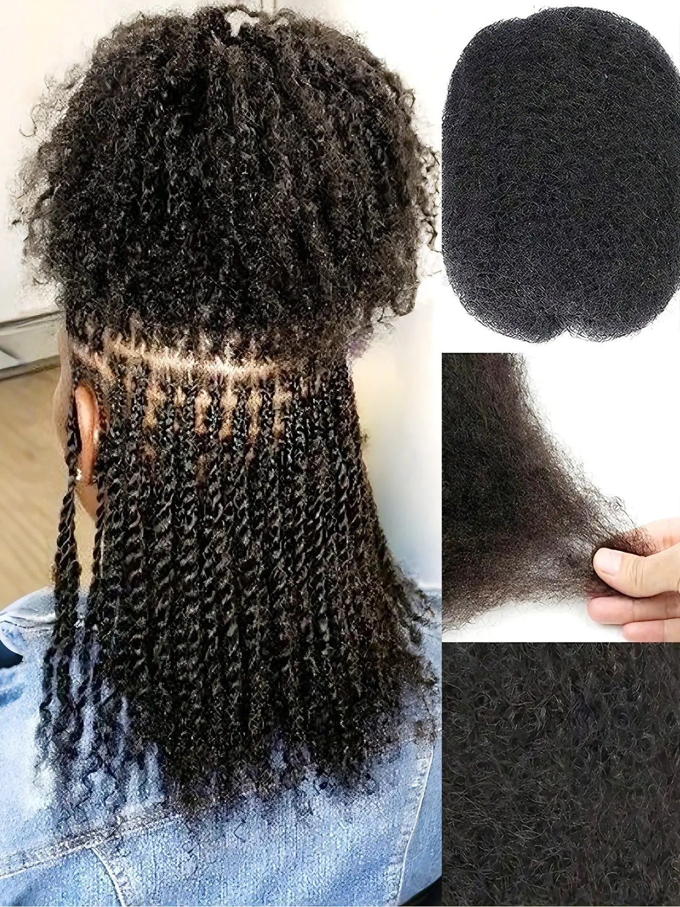Brazilian Afro Kinky Bulk Human Hair For Braiding Remy Hair Bundle No Weft Afro Kinky Bulk Braiding Hair Extensions